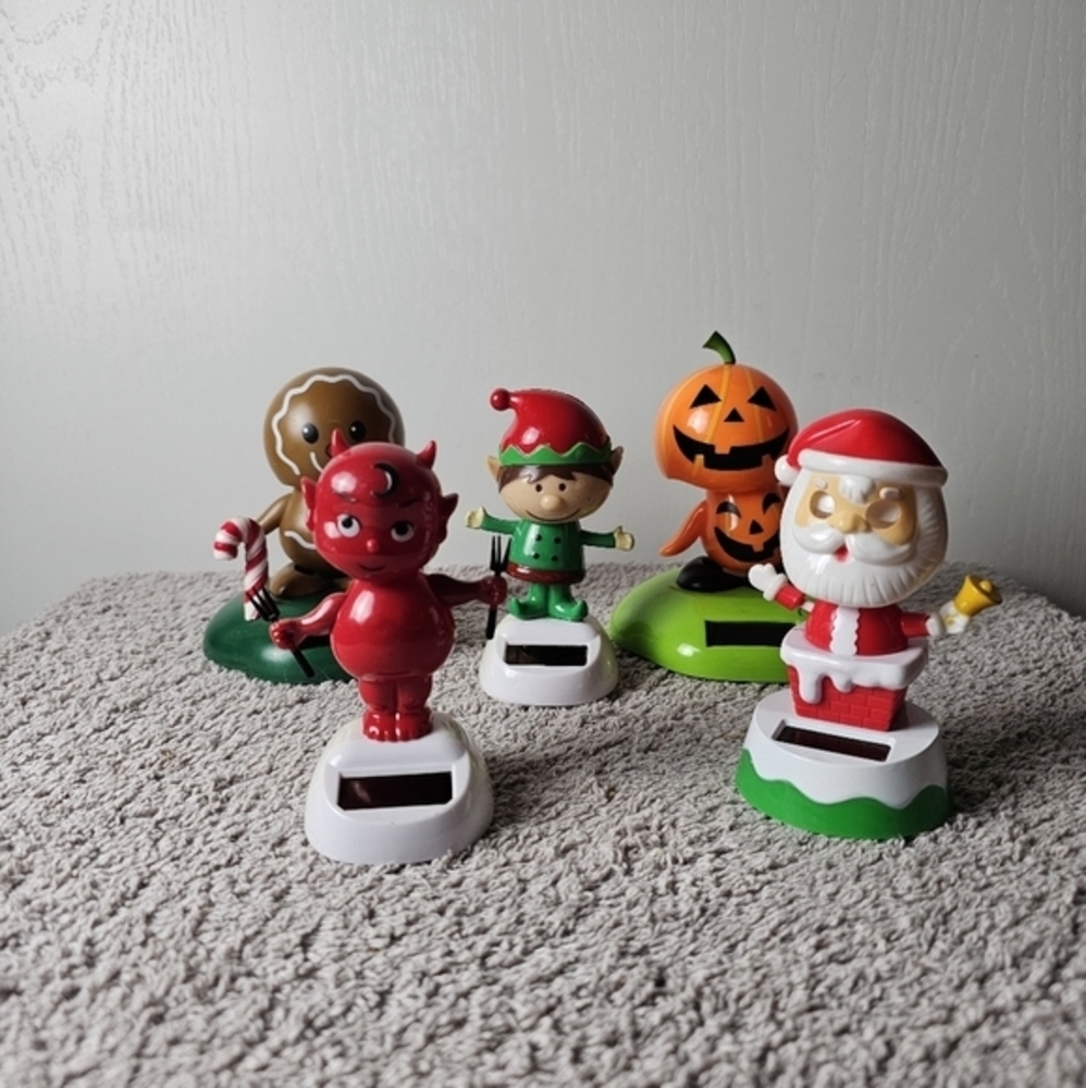 Christmas Holiday Solar Window Figures